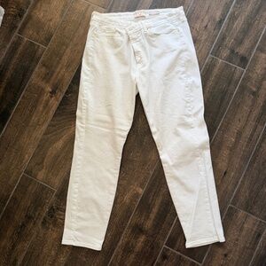 Jen7 by 7 for all Mankind Cropped Skinny Jean White Size 12